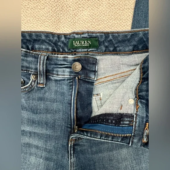 LAUREN RALPH LAUREN Women’s  High-Rise Skinny Jeans - Blue - Size: 6 - Picture 6 of 15